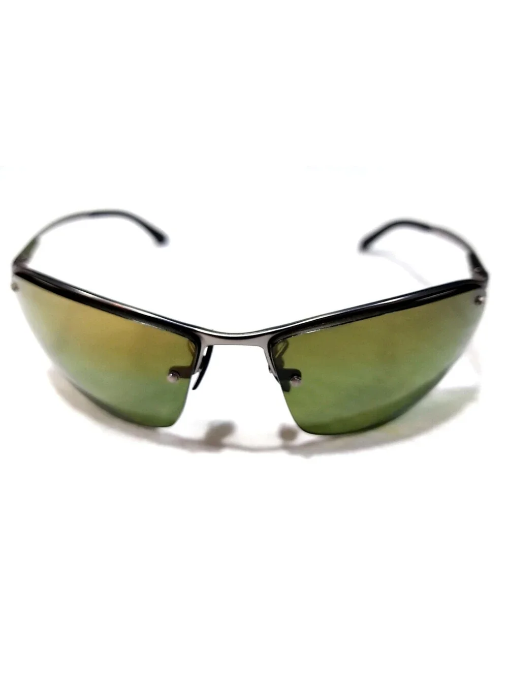 Ray Ban RB3544 029/6O Gunmetal Wrap Green Polarized Sunglasses 64-15 125